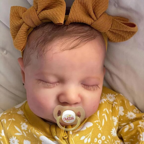 💫 Reborn Baby Dolls Yellow Realistic Soft Full Body Vinyl Clothes Toy Gift Kids